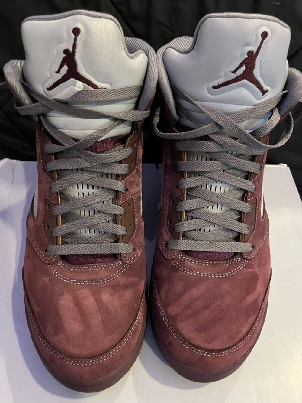 🔥 Jordan 5 Burgundy Size 12 Men Very Clean No Box 🔥 - Picture 4 of 5